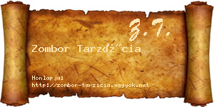 Zombor Tarzícia névjegykártya